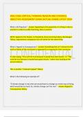 WGU D265 CRITICAL THINKING REASON AND EVIDENCE OBJECTIVE ASSESSMENT EXAM &lpar;ACTUAL EXAM&rpar; LATEST 2024
