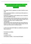 HPEX 300 EXAM ONE CHAPTER 1&comma;3&comma;4&comma;5&comma;6 QUESTIONS WITH 100&percnt; CORRECT ANSWERS