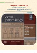Complete Test Bank For Gordis Epidemiology 7th Edition by David D Celentano &comma; Moyses Szklo MD&comma; Youssef Farag                                                                                                          7th  Edition
