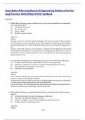 Essentials of nursing research appraising evidence for nursing practice 10th edition polit test bank