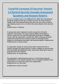 CompTIA Cremaster CE Security&plus; Domain 1&period;0 General Security Concepts Assessment Questions and Answers Rated A&period;