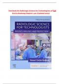 Test bank for radiologic science for technologists 12th edition by bushong chapter 1 40 updated 2024