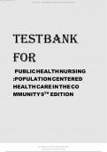 Test bank for public health nursing population centered health care in the community 9th edition