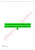 The Human Body in Health and Disease