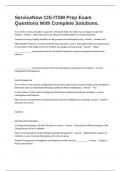 ServiceNow CIS-ITSM Prep Exam Questions With Complete Solutions&period;