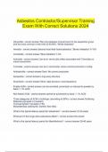   Asbestos Contractor&sol;Supervisor Training Exam With Correct Solutions 2024