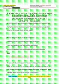 EXAM 1NCLEX STYLE QUESTIONS AND  CORRECT DETAILED ANSWERS &vert;ALREADY GRADED A&plus; LATEST  UPDATE &vert; 2024-2025