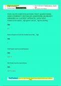 FIVE GUYS CERTIFICATION TEST QUESTIONS  AND CORRECT DETAILED ANSWERS &vert;ALREADY  GRADED A&plus; LATEST UPDATE &vert; 2024-2025