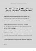 PGA PGM Associate Qualifying 3&period;0 Exam Questions And Correct Answers 100&percnt; Pass