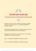 EPA 608 CERT EXAM 2025 WITH GUARANTEED ACCURATE ANSWERS &vert;VERIFIED