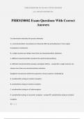 PHRM30002 Exam Questions With Correct Answers