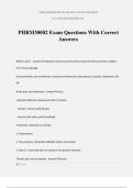 PHRM30002 Exam Questions With Correct Answers