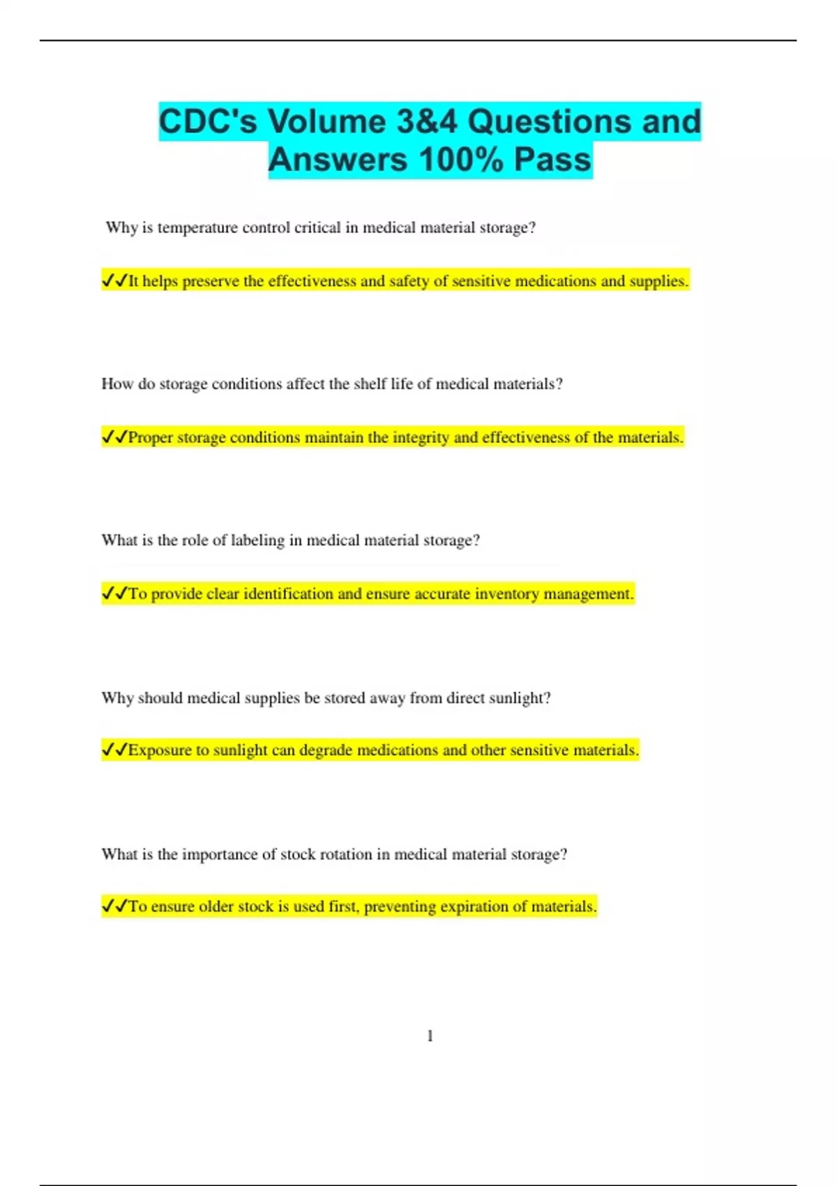 Cdc's Sample Questions CDC's Volume 3&4 Questions and Answers 100% Pass - CDC\\\'s Volume 3&4 ...