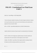 POS 475 - Constitutional Law Final Exam PART 2