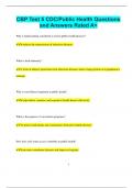 Public Health CDC Bundled Exams Questions and Answers Latest Versions 100&percnt; Pass