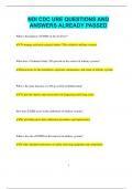 NDI CDC URE QUESTIONS AND ANSWERS ALREADY PASSED