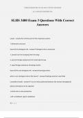SLHS 3400 Exam 3 Questions With Correct Answers