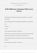SLHS 3400 Exam 4 Questions With Correct Answers
