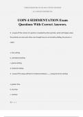UOPS 4 SEDIMENTATION Exam Questions With Correct Answers&period;