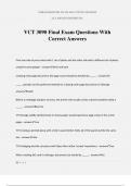 VCT 3090 Final Exam Questions With Correct Answers
