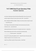 VCT 3090 Final Exam Questions With Correct Answers