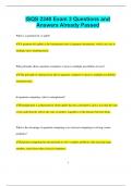 ISQS 2340 Exam 3 Questions and Answers Already Passed