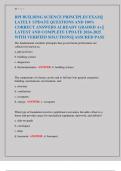 BPI BUILDING SCIENCE PRINCIPLES EXAM&vert;&vert; BPI BUILDING ANALYST EXAM&vert;&vert; LATELY UPDATED QUESTIONS AND 100&percnt; CORRECT ANSWERS ALREADY GRADED A &vert;&vert; LATEST AND COMPLETE VERSION 2024-2025 WITH VERIFIED SOLUTIONS&vert;&vert; ASSURED PASS&excl;&excl;&excl;&excl;