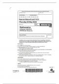 EDEXCEL AS LEVEL MATHS MECHANICS PAPER 2 &lpar;8MA022&rpar;&period;