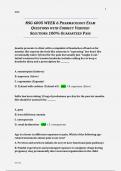 NSG 6005 &ndash; Week 6 Pharmacology Exam Review &vert; Verified Questions & Correct Solutions &vert; 100&percnt; Guaranteed Pass