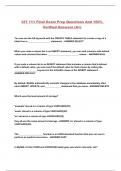 CIT 111 Final Exam Prep Questions And 100&percnt; Verified Answers &lpar;A&plus;&rpar;