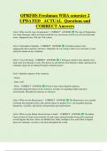 OPRFHS Freshman WHA semester 2 UPDATED ACTUAL Questions and  CORRECT Answers