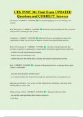 UTK INMT 341 Final Exam UPDATED  Questions and CORRECT Answers
