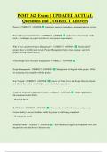 INMT 342 Exam 1 UPDATED ACTUAL  Questions and CORRECT Answers