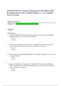 TEST BANK For Strategic Management&comma; 6th Edition 2025 By Rothaermel Frank&comma; Verified Chapters 1 - 12&comma; Complete Newest Version