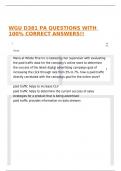 WGU D381 PA QUESTIONS WITH 100&percnt; CORRECT ANSWERS&excl;&excl;