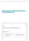WGU DIGITAL MARKETING SCIENCE - D378 &lpar;SCORED&rpar; A&plus;