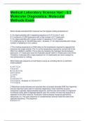 Medical Laboratory Science Harr - 8&period;1 Molecular Diagnostics&colon; Molecular Methods Exam 2025 Questions and Answers