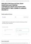 2024&sol;25&vert; CCHP Exam &vert;ACTUAL EXAM QUESTIONS AND VERIFIED ANSWERS&sol;ACCURATE SOLUTIONS &vert;2024 UPDATE&vert;GET IT 100&percnt; CORRECT&excl;&excl; ALREADY GRADED A&plus;