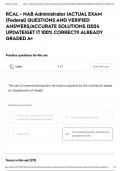 RCAL - NAB Administrator &vert;ACTUAL EXAM &lpar;Federal&rpar; QUESTIONS AND VERIFIED ANSWERS&sol;ACCURATE SOLUTIONS &vert;2024 UPDATE&vert;GET IT 100&percnt; CORRECT&excl;&excl; ALREADY GRADED A&plus;