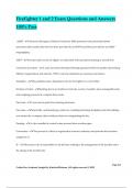 Firefighter 1 and 2 Exam Questions and Answers 100&percnt; Pass