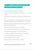 Firefighter 1 & 2 Study Guide &lpar;questions 1-100&rpar; with Correct Answers &vert; Graded A