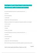 Firefighter 1 and 2 Bundled Exams Questions and Answers 100&percnt; Pass
