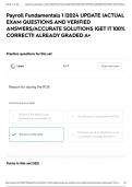 Payroll Fundamentals 1 &vert;2024 UPDATE &vert;ACTUAL EXAM QUESTIONS AND VERIFIED ANSWERS&sol;ACCURATE SOLUTIONS &vert;GET IT 100&percnt; CORRECT&excl;&excl; ALREADY GRADED A&plus;
