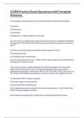 CCRN Practice Exam Questions with Complete Answers&period;