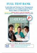 Test Bank for Leadership and Nursing Care Management 7th Edition by Diane Huber&comma; M&period; Lindell Joseph 9780323697118 Chapter 1-26 &vert;Complete Guide A&plus;
