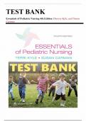TEST BANK For Essentials of Pediatric Nursing 4th Edition By Kyle Carman&comma; 