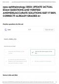cpss ophthalmology &vert;2024 UPDATE &vert;ACTUAL EXAM QUESTIONS AND VERIFIED ANSWERS&sol;ACCURATE SOLUTIONS &vert;GET IT 100&percnt; CORRECT&excl;&excl; ALREADY GRADED A&plus;