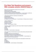 Fire State Test Questions and answers With complete solution 2024&sol;25 Rated a&plus;