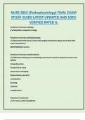 NURS 2063 &lpar;Pathophysiology&rpar; FINAL EXAM  STUDY GUIDE LATEST UPDATED AND 100&percnt;  VERIFIED RATED A&period;
