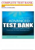 COMPLETE TEST BANK&colon; Advanced Practice Nursing&colon; Essentials for Role Development Fourth Edition by Lucille A&period; Joel latest update&period;